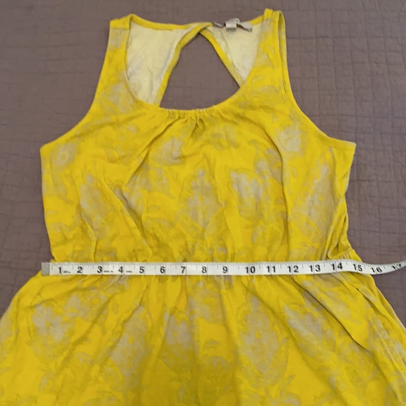 Loft Yellow Cotton Summer Dress Large - Picture 4 of 7